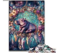 Puzzle Hippo Dream Catcher 1000 pièces pour Adultes, Jouets éducatifs, Jeux Anti-Stress, Cadeaux du Père Noël Secret pour Les Enfants de 14 Ans et Plus (Taille 50x75cm)