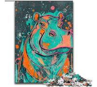 Puzzle Hippo Fantastique 1000 Pièces pour Adolescents, Jeux Éducatifs, Décoration Maison, Cadeau d'anniversaire, Cadeaux, Art Mural (26x38cm)