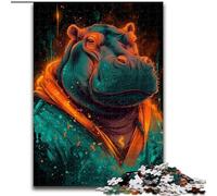 Puzzle Hippo Fantastique pour Adolescents 1000 Pièces, Jouets de Divertissement Familial Idéal comme Cadeau pour Toute la Famille (26x38cm)