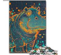 Puzzle Hippo Fantastique pour Adultes et Adolescents, Puzzle Éducatif, Jouet, Cadeau d'anniversaire, Décoration Murale (26x38cm)