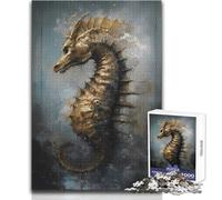 Puzzle Hippocampe Mythique 1000 Pièces pour Adolescents - Jeu Ludique et Éducatif - Cadeau Unique pour Fêtes et Attentes - Dimensions:50x75cm