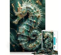 Puzzle Hippocampe Smaragd 1000 pièces pour Adolescents, Jouet Stimulant la logique et apaisant, œuvre d'art de qualité supérieure à Collectionner 38x26cm