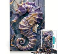 Puzzle Hippocampe Violet pour Adolescents 1000 Pièces Jeu Intelligent à Partager en Famille Motif à Assembler Choix du Père Noël (38x52cm)