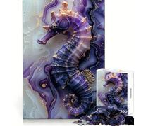 Puzzle Hippocampe Violet pour Adultes, 1000 Pièces, Stimule la Mémoire, Passe-Temps à la Maison, Bords Nets, Cadeau Élégant (50x75cm)