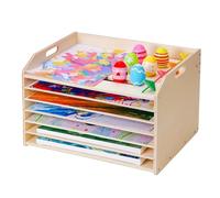 Puzzle Holder Rack, Adjustable Storage Display Shelf, 15.1x11.7x9.9 inch Puzzle Organizer System with Carry Handle Design, Durable Lightweight Frame Build, Educational Storage Style Accessory, Home Us