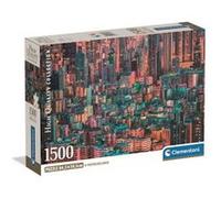 Clementoni - Puzzle pour Adultes 1500 Pièces, HQC The Hive, Hong Kong Compact Box, Fabriqué en Italie, 31732