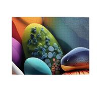 Puzzle horizontal en bois 500 pièces avec pierres colorées pour développer les compétences manuelles pour se détendre et interagir parent-enfant