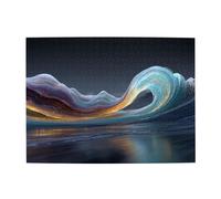 Puzzle horizontal en bois coloré en fibre optique de 500 pièces pour développer des compétences pratiques pour se détendre et interagir parent-enfant