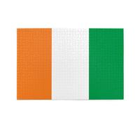 Puzzle horizontal en bois Drapeau de la Côte d'Ivoire 1000 pièces Détendez-vous et améliorez les compétences et la concentration