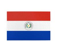 Puzzle horizontal en bois Drapeau du Paraguay 1000 pièces pour se détendre et améliorer les compétences et la concentration