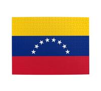 Puzzle horizontal en bois Drapeau du Venezuela de 500 pièces pour développer des compétences pratiques pour se détendre et interagir parent-enfant