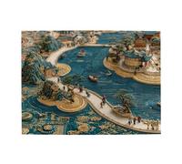 Puzzle horizontal en bois montagnes et rivières de 500 pièces pour développer des compétences pratiques pour se détendre et interagir parent-enfant