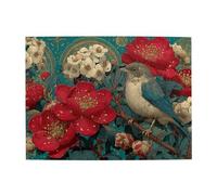 Puzzle horizontal en bois oiseau sur une branche de 500 pièces pour développer des compétences pratiques pour se détendre et interagir parent-enfant