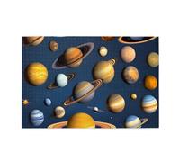 Puzzle horizontal en bois Planètes du système solaire 1000 pièces pour se détendre et améliorer les compétences et la concentration