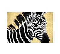 Puzzle horizontal en bois zèbre noir et blanc de 1000 pièces pour se détendre et améliorer les compétences et la concentration