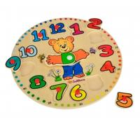 Eichhorn Horloge éducative EH Teaching Clock en bois 13 pièces