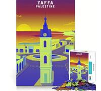 Puzzle Horloge Yaffa Palestine 1000 pièces pour Adultes Jeu de mémoire Stimulant Qualité Professionnelle Activité de Partage chaleureuse (38x26cm)