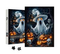 Puzzle Horreur, Puzzle Halloween, Fantôme Festif Gothique Jeu Jouet Cadeau Collection Sol pour Famille Adultes Hommes Femmes Halloween Horreur Fantome Vacances Gothique Jouet Jeu F