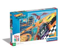 Puzzle Hotwheels 104 Pièces Dessin Animé Fabriqué en Italie Dès 6 Ans | Illustration colorée de bolides emblématiques à assembler soi-même | idéal pour bien débuter | idée cadeau fan de voitures