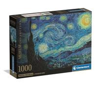 Clementoni Puzzle 1000 pièces HQC Museum The Starry Night Compact Box Fabriqué en Italie 37065