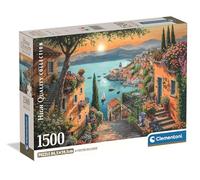Clementoni – Puzzle pour adultes 1500 pièces HQC Steps to The Harbor – Fabriqué en Italie