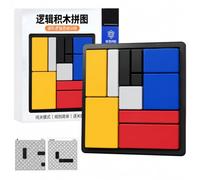 Puzzle Huarong Road, Jeu logique Portable Petits et Grands | Jeu de voyage compact, stimule la concentration, facile à transporter.