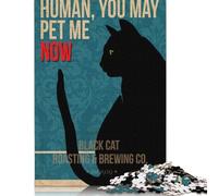 Puzzle « Human You May Pet Me » en Carton 100% recyclé, de qualité supérieure, pour Adultes et Enfants, Cadeaux d'halloween, 1 000 pièces (38 x 26 cm)