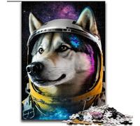 Puzzle Husky Astronaute 1000 pièces pour Adultes et Adolescents, Un Jeu Stimulant, idéal comme Cadeau pour Toute la Famille (26x38cm)