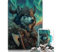 Puzzle Husky de Sibérie féroce pour Adolescents avec pièces de Formes aléatoires entièrement emboîtables pour Les Enfants de 14 Ans et Plus (26x38cm)