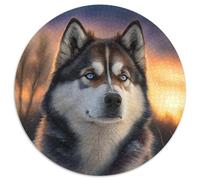 Puzzle Husky Fantasy pour Adultes, 1 000 pièces, en Carton, activité familiale, décoration d'intérieur, Cadeau de Noël, 67,5 x 67,5 cm