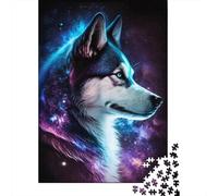 Puzzle Husky Galaxy Art, défi Difficile, Puzzle en Carton 100% recyclé pour Adultes et Adolescents, Cadeaux d'halloween, 1 000 pièces (38 x 26 cm)