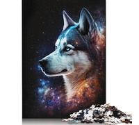 Puzzle Husky Galaxy Space Fun en Carton de qualité supérieure pour Adultes et Adolescents, Cadeaux de Noël, 1000 pièces (75 x 50 cm)
