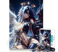 Puzzle Hybride Ange et Démon 1000 pièces Jeu de mémoire Découpe Laser de qualité supérieure Activité captivante pour des soirées tranquilles (50x75cm)