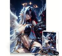 Puzzle Hybride Ange et démon 1000 pièces pour Adultes et Adolescents Entraînement à la Concentration, Loisirs calmes, Bords Fins, Joyeux Noël (50x75cm)