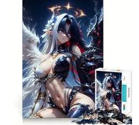 Puzzle Hybride Ange et Démon 1000 pièces Stimule la Concentration Jeu de réflexion Amusant Technologie de découpe Laser avancée Idéal pour Les Voyages (38x26cm)