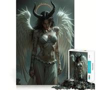 Puzzle Hybride Ange et démon pour Adolescents,1000 pièces,découpe Laser pour Un Assemblage Parfait,Exercice Mental Calme à la Maison (38x26cm)