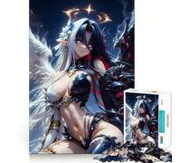 Puzzle Hybride Ange et démon pour Adultes,1000 pièces,Jeu de Stimulation Cognitive,sans Espace,Assemblage précis,Cadeau d'anniversaire,Casse-tête (38x52cm)