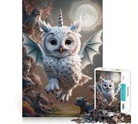Puzzle Hybride Licorne,Dragon et Hibou 1000 pièces Jeu de Construction Focus Assemblage Parfait sans écart Activité gratifiante pour Les Jours de Pluie (50x75cm)