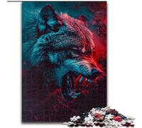 Puzzle Hybride Loup 1000 pièces pour Adultes, en Carton, idéal pour Noël, Halloween, Pâques et Le Nouvel an 1000 pièces(26x38cm)