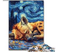 Puzzle Hyena Night Sky 1000 pièces pour Adultes, à partir de 14 Ans, décoration Murale, Cadeaux Uniques pour Anniversaire et Noël (50x75cm)