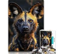 Puzzle Hyène Africaine 1000 pièces pour Adolescents, Jeu éducatif Amusant et Humoristique pour Anniversaire 38x26cm