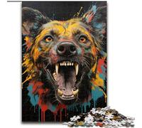 Puzzle Hyène Africaine 1000 pièces pour Adultes, à partir de 14 Ans, idée Cadeau pour améliorer la mémoire (26x38cm)