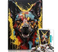 Puzzle Hyène Africaine 1000 pièces pour Adultes, Jouets addictifs pour la décoration de la Maison (38x26cm)