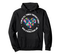 Puzzle « I Can Do All Things Through Christ Christian Autism » Sweat à Capuche
