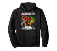 Puzzle « I Can Do All Things Through Christ Christian Autism » Sweat à Capuche