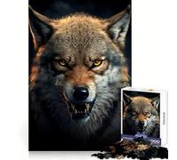 Puzzle IA générative Loup pour Adolescents, 1000 pièces, Concentration Accrue, détente et Loisirs, Assemblage Parfait, (38x26cm)