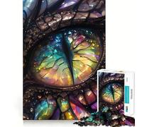 Puzzle Œil de Dragon Arc-en-Ciel 1000 Pièces pour Adultes Jeu de Réflexion et de Lien Familial Découpe de Précision Cadeau Créatif (38x52cm)