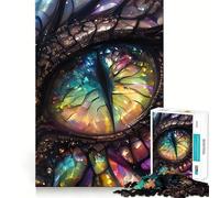Puzzle Œil de Dragon Arc-en-Ciel de 1000 pièces pour Adolescents Jeu de Puzzle Stimulant la réflexion, activité de Groupe, Assemblage Artistique, Cadeau Classique (50x75cm)