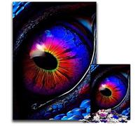 Puzzle Œil de Dragon Bleu 14 1000 pièces Puzzle Impossible pour Adultes activité familiale cassetête décoration d'intérieur Cadeau de Vacances 1000 pièces (75 x 50 cm)