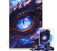 Puzzle Œil de Dragon Cosmique de l'univers 1000 pièces Jeu de Réflexion Stimulant Fixation Solide Défi Cérébral Interactif pour la Maison (38x52cm)